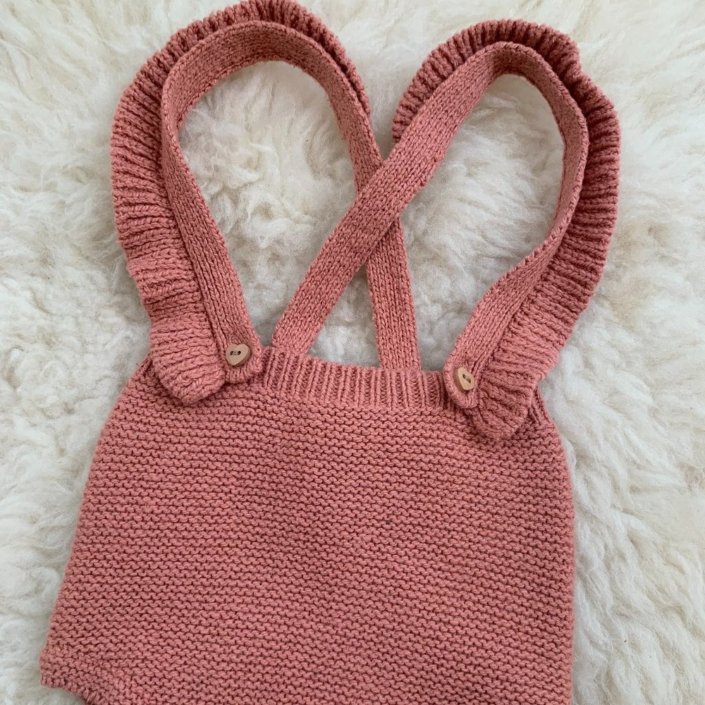Zara Knit Retro Infant Bottoms with Suspenders